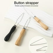 Pink Season Button Hook Helper DIY Metal Clothes Shirts Button Fastening Device Dressing Aid
